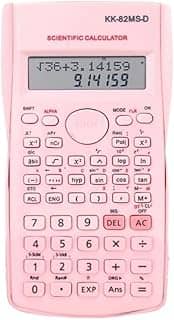 Calculadora Cientifica 82ms 240 Funções display 2 linhas com capa protetora Rosa