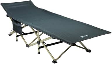 NTK, Cama Dobrável Dream Estrutura de Aço 190x70 cm para Camping, Cinza