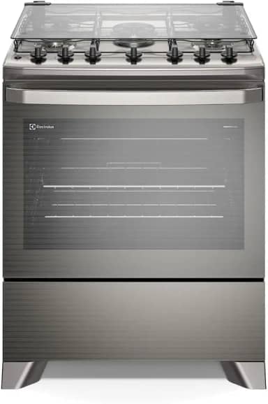 Fogão Electrolux 5 Bocas Experience com VaporBake Prata FE5TC