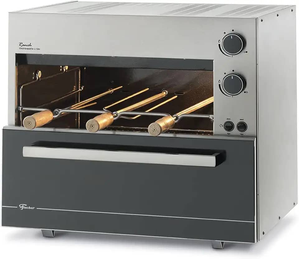 FISCHER CHURRASQUEIRA GÁS RANCH 3 ESPETOS GLP BIVOLT - 18122-19255