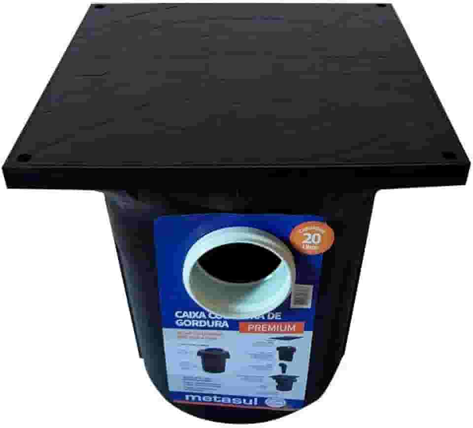 Caixa de Gordura Premium Com Cesto 410x410x480mm - Metasul