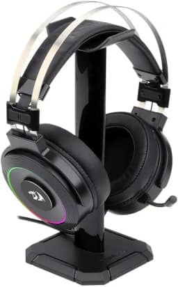 Headset Gamer Redragon Lamia 2 Preto RGB USB Som Surround 7.1 Virtual com Suporte de Headset H320RGB-1, UNICO