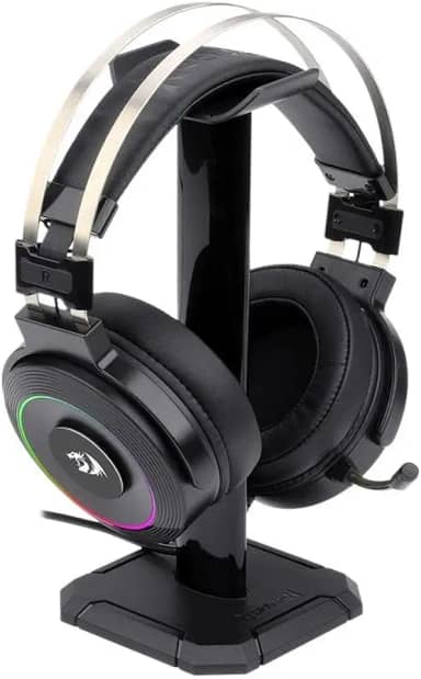 Headset Gamer Redragon Lamia 2 Preto RGB USB Som Surround 7.1 Virtual com Suporte de Headset H320RGB-1, UNICO