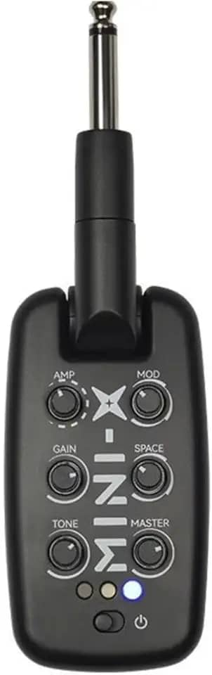 M-VAVE MINI-X Amplificador para Fones de Ouvido Portátil com Bluetooth, 9 Tons de Amplificador, Bateria 5h - Ideal para Guitarra, Baixo e Prática Silenciosa em Casa ou Viagem