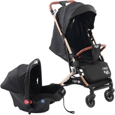 Carrinho de Passeio C/Bebê Conforto TS NIVI Maxi Baby (Preto-Marron)
