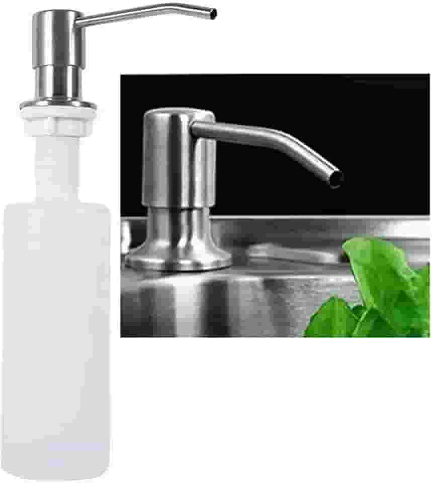 Dispenser Dosador sabão Embutir Pia Detergente Sabonete Liquido escovado cozinha banheiro