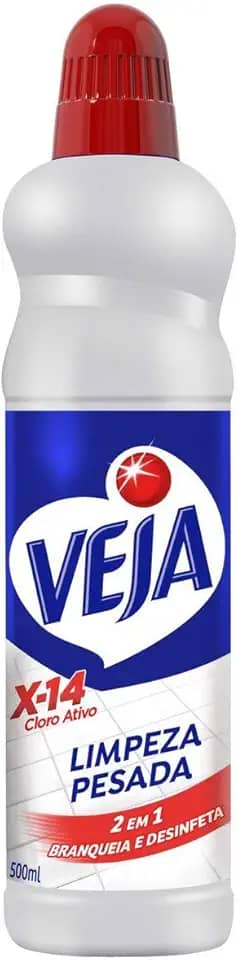 Veja Limpador X14 Limpeza Pesada 2Em1 Cloro Ativo 500 Ml 500 Ml