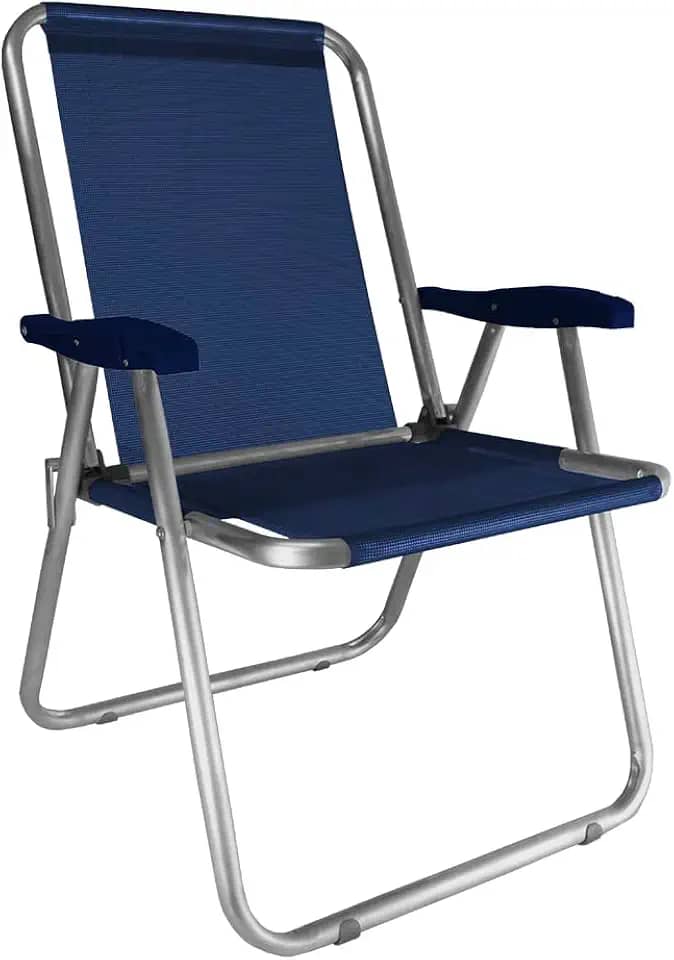 Zaka - Cadeira de Praia Max Alumínio Marinho 140 kg