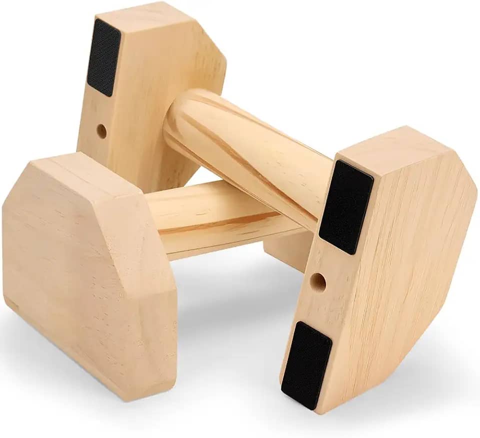 Kit 2 Barra Paralela, Par de Apoios para Flexão, Suporte Flexão, Equipamento de Treino em Casa, Suporte de Barra Paralela 9 * 30 * 13 cm, Ideal para Fortalecer Peito, Braços e Corpo