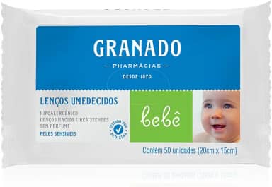 Granado Lenço Bebê, Pele Sensível, 50 Unidades