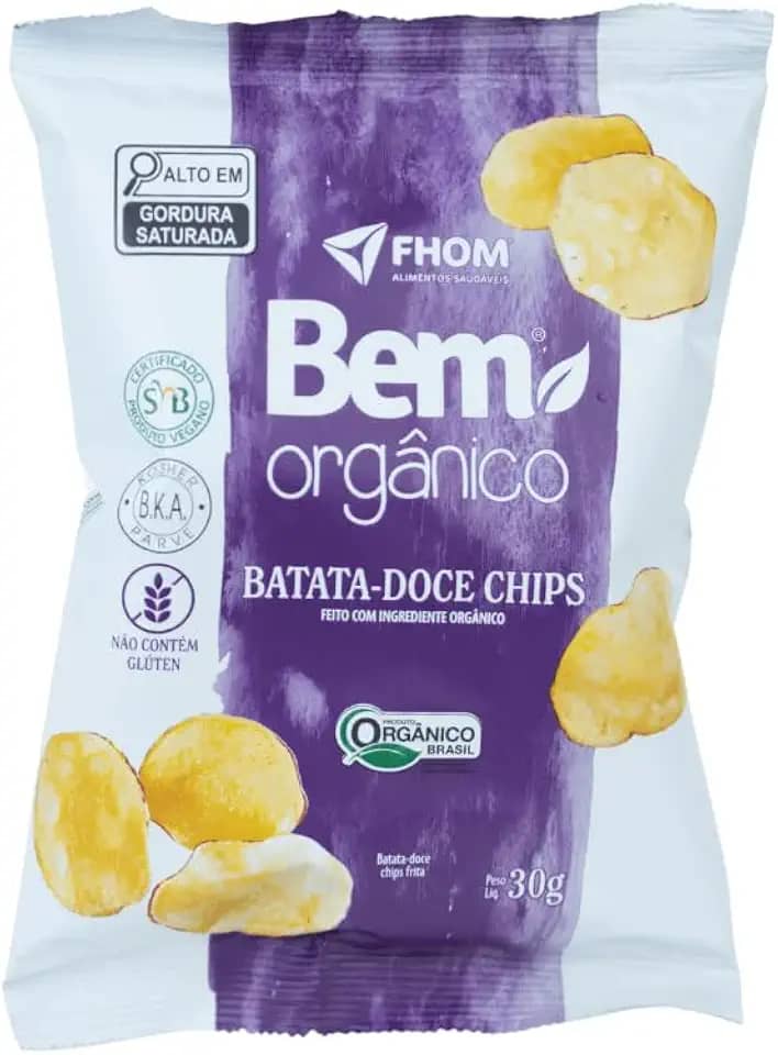 Chips Batata Doce Bem Orgânico Fhom 30g