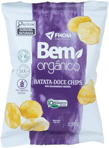 Chips Batata Doce Bem Orgânico Fhom 30g