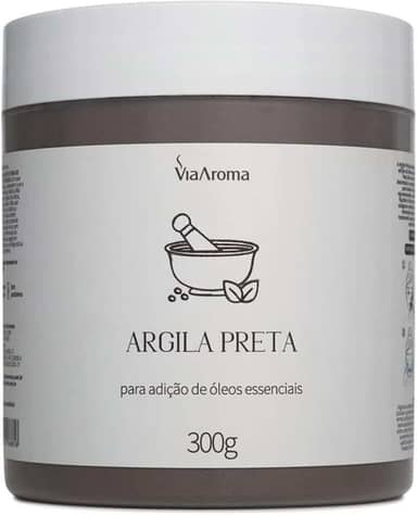 Argila Preta - Possui Ação Detox e Revitalizante| Indicado Para Todos Tipos De Pele 300g - Via Aroma