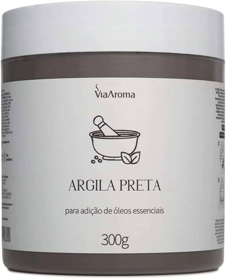 Argila Preta - Possui Ação Detox e Revitalizante| Indicado Para Todos Tipos De Pele 300g - Via Aroma