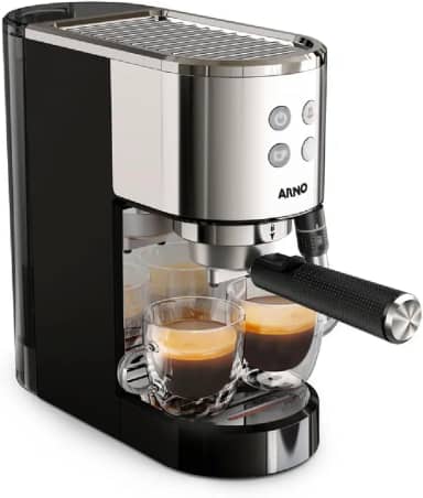 Máquina de Café Espresso Arno Virtuoso+ CESP, 15 Bars de Pressão, Thermoblock, Bico Vaporizador 2 em 1, Painel Intuitivo, Acabamento em Aço Inox e Acessórios de Barista, 220V