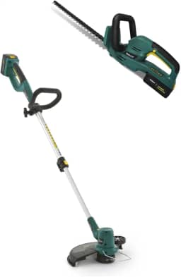 Combo Aparador de Grama + Aparador de Cerca Viva com Bateria 24V Lítio