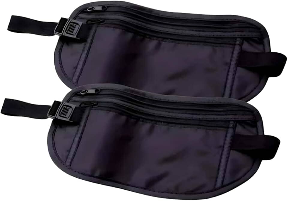 Kit 2 Pochete Doleira, Porta Dinheiro Notas Viagem Internacional Anti Roubo Invisível Segura Imperméavel Para Celular Cartão Chaves