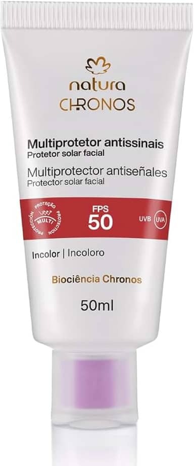NATURA, NATURA CHRONOS MULTIPROTETOR ANTISSINAIS FACIAL FPS 50 50ml