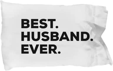 SpreadPassion Capa de almofada Husband – Melhor marido de todos os tempos – ideia de presente para o meu marido – Use para aniversário de casamento, noivado, Dia dos Namorados, Natal, aniversário ou casamento para Husban