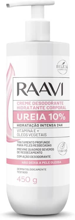 Raavi - Creme Hidratante Corporal com Ureia 10% 450g