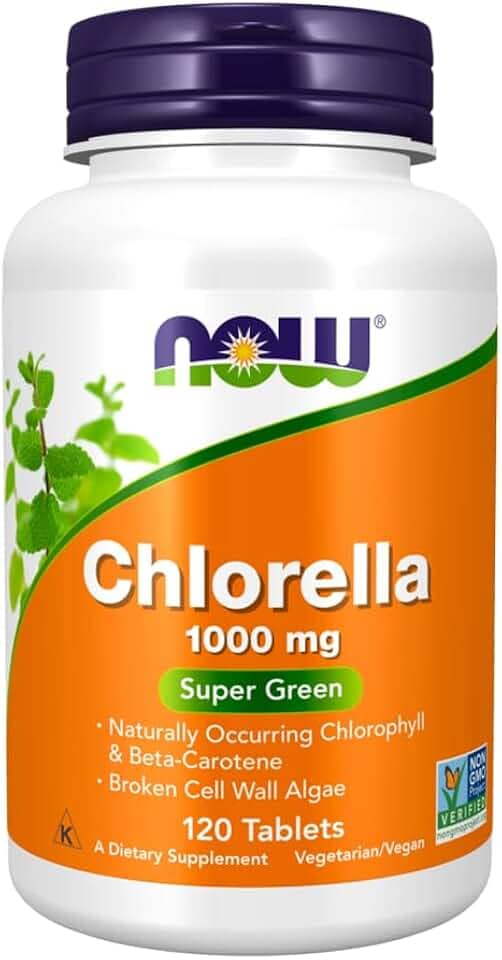 NOW Chlorella 1000 mg, 120 comprimidos