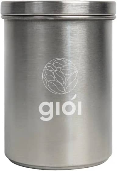 Giói Cafés Especiais - Pote Hermético em Inox, 600ml, Prata, para Café em Grãos ou Moído