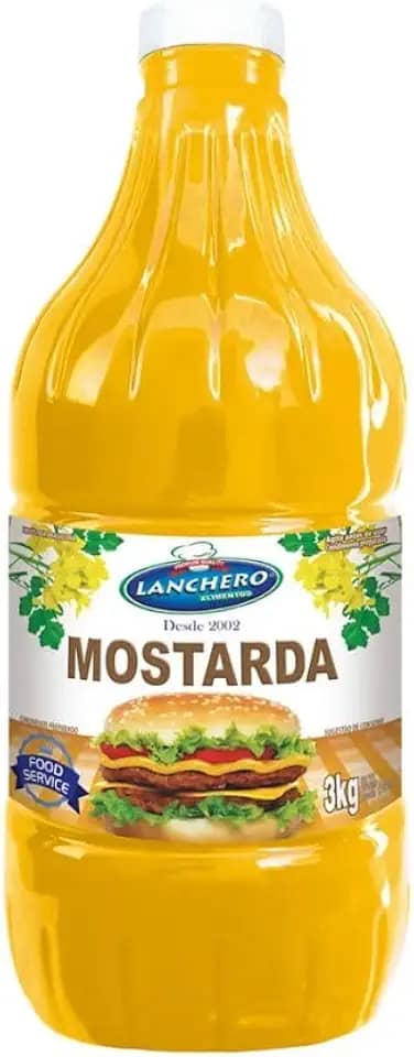 Mostarda Amarela Cremosa, 3kg, Embalagem Econômica para Lanchonetes