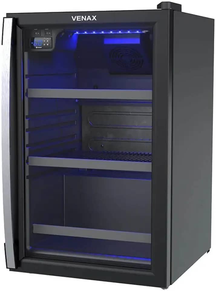 Cervejeira Blue Light 100L Preto 220V Porta De Vidro Venax