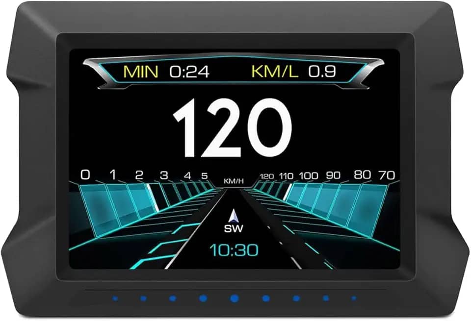 Genérico Computador de Bordo P22: Display HUD Universal, Velocímetro Digital, Medidor de Inclinação e Diagnóstico OBDⅡ para Todos os Veículos