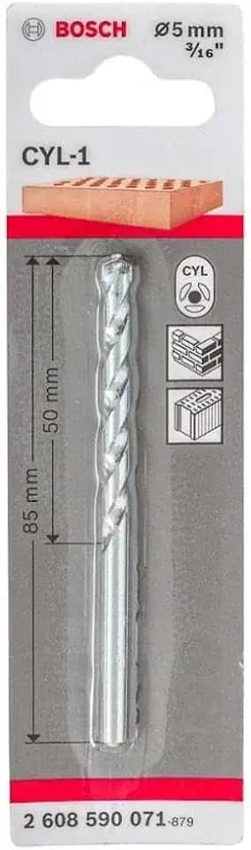 Bosch Broca CYL-1 para concreto Ø5 x 50 x 85 mm