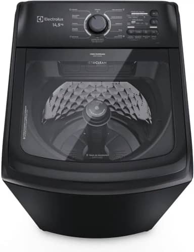 Electrolux Máquina de Lavar Electrolux 14,5kg Preta Efficient Cesto Inox, Jet&Clean e Filtro Fiapos (LEP15) 220V