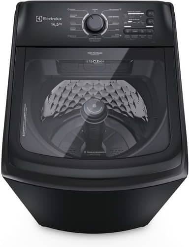 Electrolux Máquina de Lavar Electrolux 14,5kg Preta Efficient Cesto Inox, Jet&Clean e Filtro Fiapos (LEP15) 220V