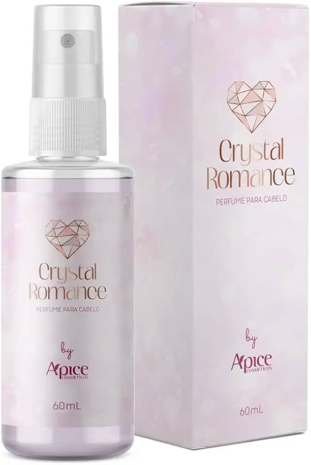 Ápice Perfume Capilar Crystal Romance | Fragrância de Longa Duração com Brilho e Maciez para os Fios | 60ml