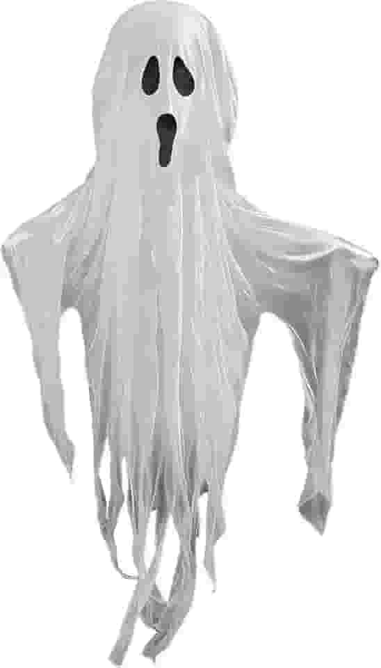 Enfeite Halloween Fantasma Gigante Branco de Pendurar 2 Metros Decoração Teto Hall Externa Casa Quintal Jardim Arvore