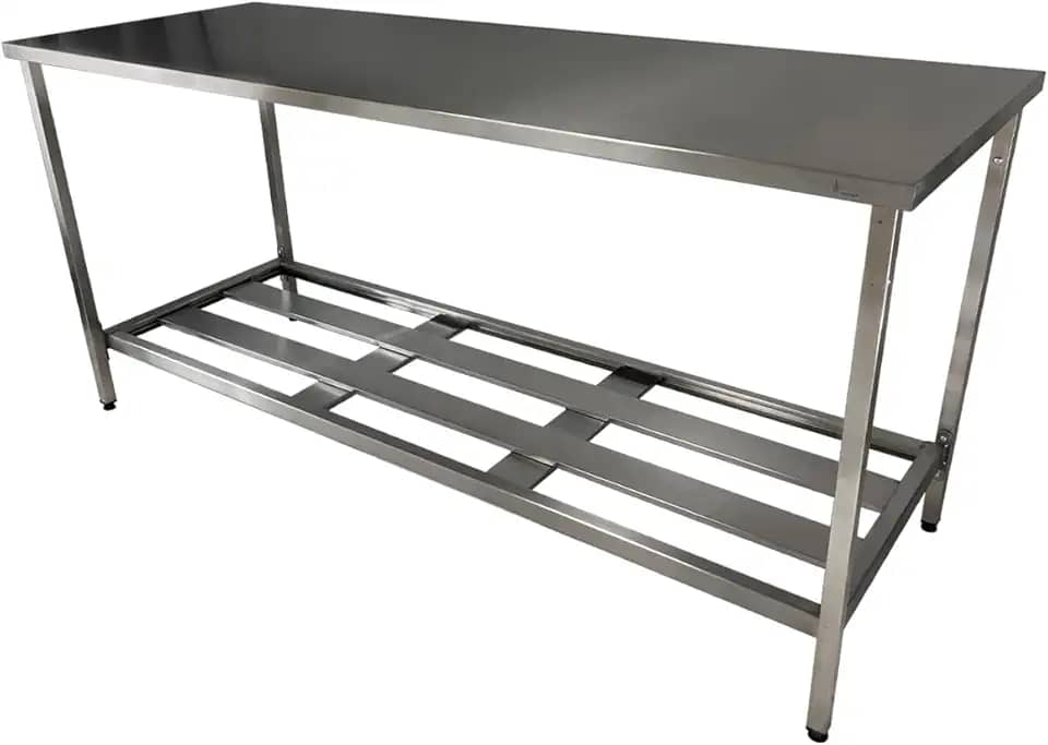 Mesa Inox Industrial Nortinox 190x70x90cm