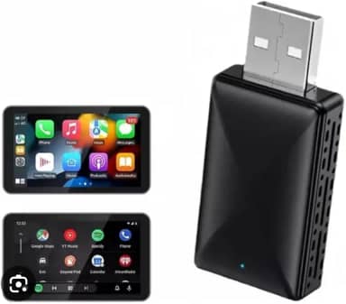 Adaptador Android Auto e CarPlay Sem Fio, Conversor de Conexão Wireless, Compatível com iPhone e Android