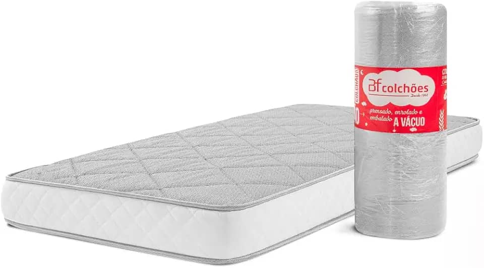 Colchão Solteirão de Espuma D45 a Vácuo 97x203cm BF Colchões