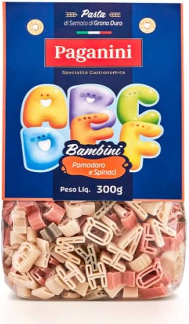 Macarrão Paganini Letrinhas Bambini 300gr