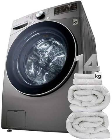 Lava e Seca Smart LG 14kg Aço Escovado com Inteligência Artificial AIDD™ - WD14EGS62A - Motor Inverter