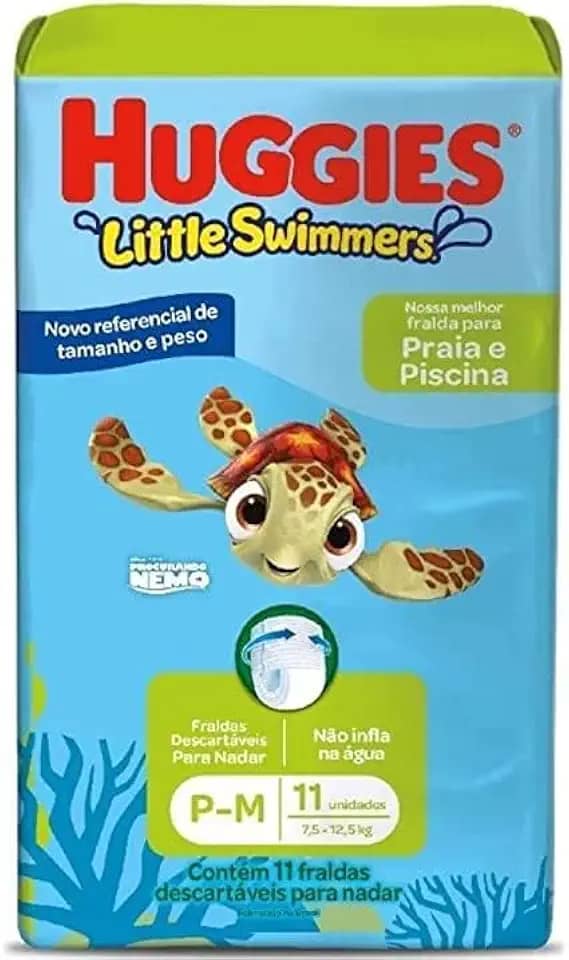Fralda Infantil Little Swimmers Médio, 11 Unidades, Huggies
