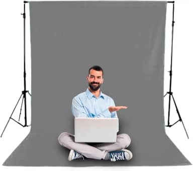 Mont Malhas, Tecido Fundo Infinito Cinza Escuro Estúdio Fotográfico 1,90 X 3,00 Mts