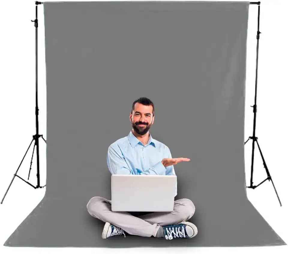 Mont Malhas, Tecido Fundo Infinito Cinza Escuro Estúdio Fotográfico 1,90 X 3,00 Mts