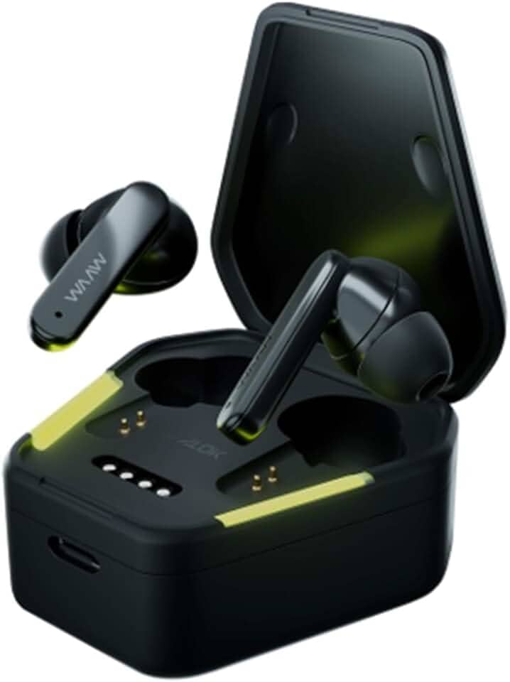 WAAW by ALOK Fone de Ouvido Gamer ENERGY 100EBG sem Fio Bluetooth, Até 13h de Autonomia, Intra-Auricular com Microfone