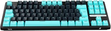 Teclado Gamer Mecanico Aplus Iara Obsidian, TKL, Gasket, RGB Personalizavel, Hot Swap, Anti-Ghosting, Switch Huano Blue, Windows/Mac e ABNT - Preto e Azul