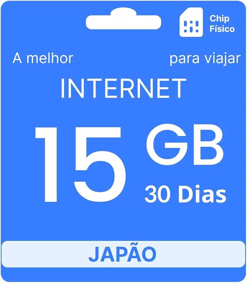 Chip Internacional Japão - 15GB - 30 Dias - simfinity