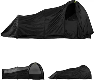 L RUNNZER Barraca para uma pessoa, barraca dobrável para 1 pessoa, capa ultraleve para acampamento, mochila e trekking com mosca de chuva, à prova de chuva e à prova d'água