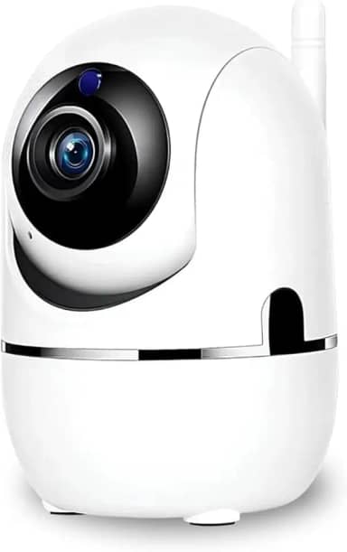 Câmera Smart Segurança Baba Eletrônica Ip WiFi Giratória Panorâmica Visão Noturna Microfone Antena Full HD Pet Vigilância Ambientes Internos e Externos Compatível Com SmartPhones PREMIUM