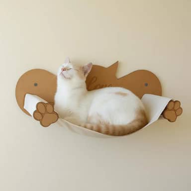 BOXFAN Rede Caminha Gatos Suspensa Mdf Rede Redinha para Gatos e Gato Pequeno Descanso de Parede