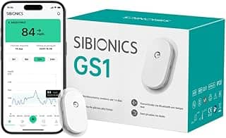 SIBIONICS CGM GS1 – Monitor de Glicose Contínuo 14 dias | 288 Leituras/dia | Sem Escaneamento | Bluetooth | Relatórios AGP | IP28 à prova d’água | Aplicador Indolor