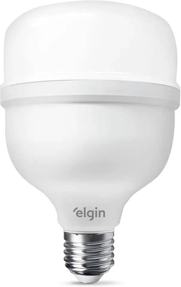 Lâmpada Super Bulbo LED T 30W 6500K Elgin Bivolt Luz Branca Fria